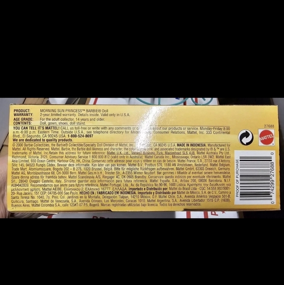 Morning Sun Princess 2000 Barbie Doll 27688 By Mattel NIB - Picture 8 of 10